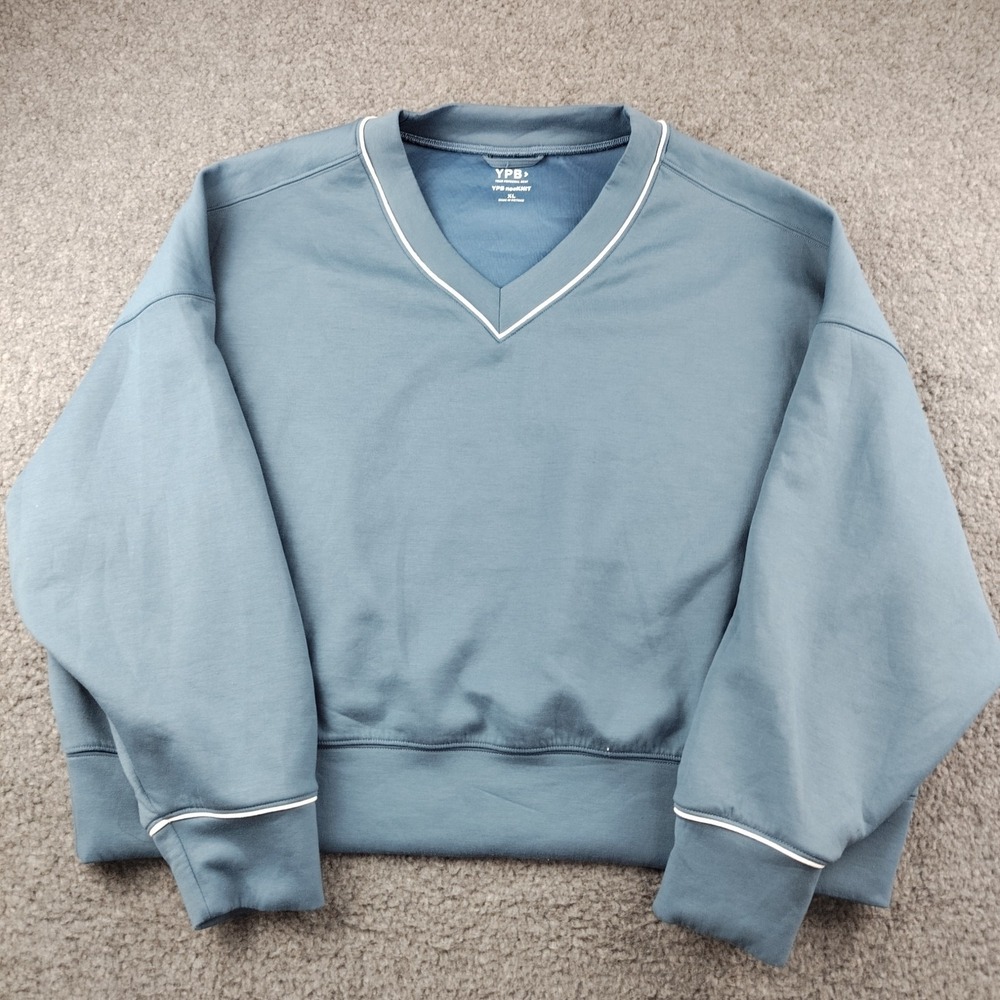 YPB Neoknit V neck Sweatshirt Performance Size XL Blue